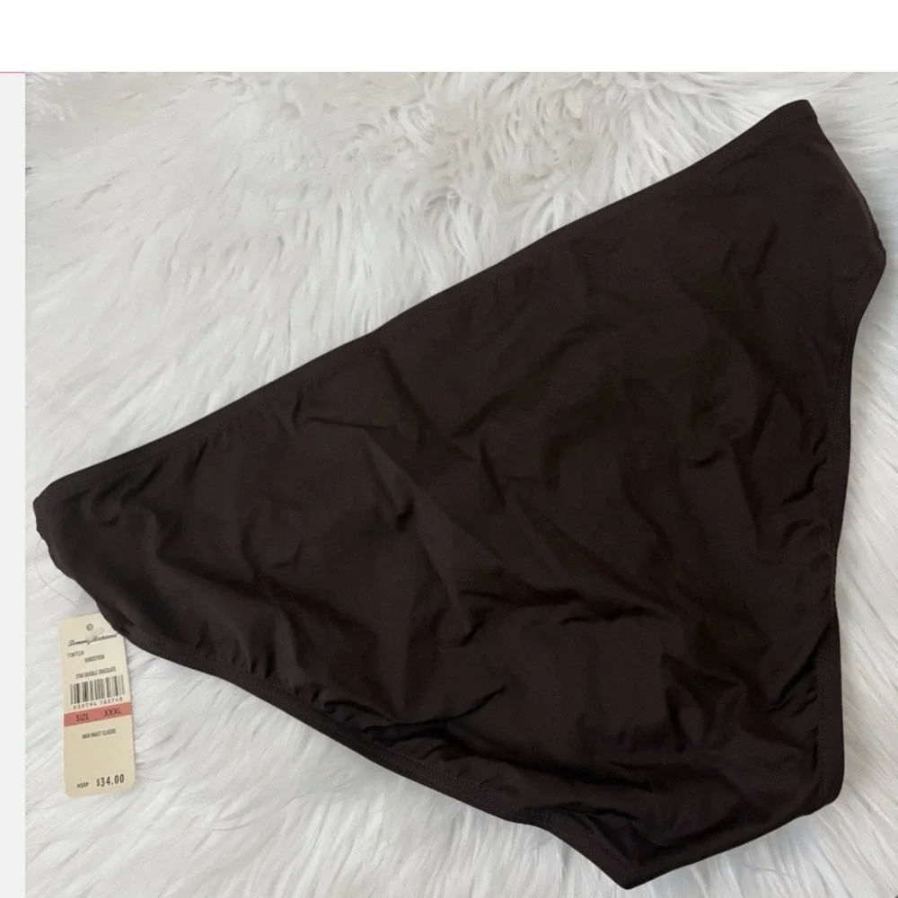 Tommy‎ Bahama XXXL Brown High Waist Classic Swimsuit Bottoms New with Tags